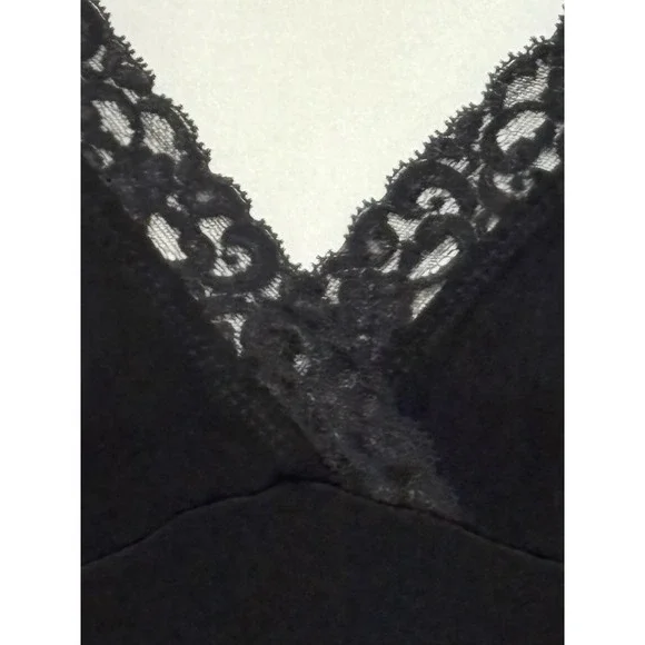 Chico's 3 Travelers Black Dress Lace V-Neck Midi Sz 14/16 Wrinkle Free Packable - Picture 3 of 5